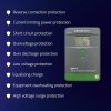 Qoltec Solarny regulator ładowania MPPT z czujnikiem temperatury 80A |  12V/24V/36V/48V | LCD | Bluetooth | APP | GEL | LiFePO4